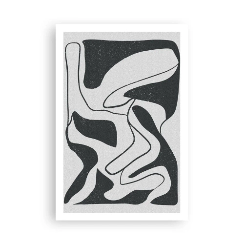 Plakat - Abstrakcyjna zabawa w labiryncie - 61x91 cm