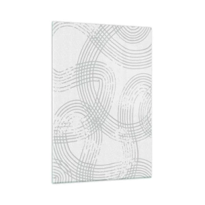 Obraz na szkle - Subtelny wzór z przeplatającymi się liniami w jasnych odcieniach - 70x100cm - Nie ma prostej drogi - Nowoczesna dekoracja ścienna do salonu i sypialni ARTTOR