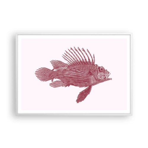 Plakat w białej ramie - Mieszkanka egzotycznych wód - 100x70 cm