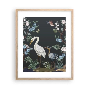 Plakat w ramie jasny dąb - Ptasia parada - 40x50 cm
