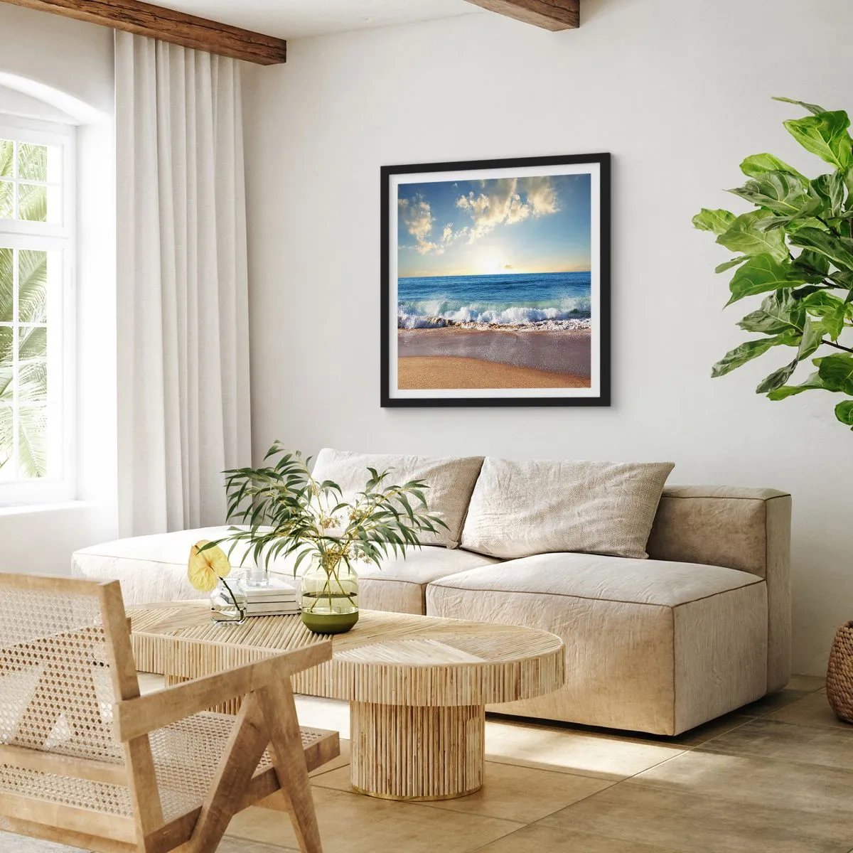 Plakat w czarnej ramie - Ruch i bezruch zarazem - 50x50 cm