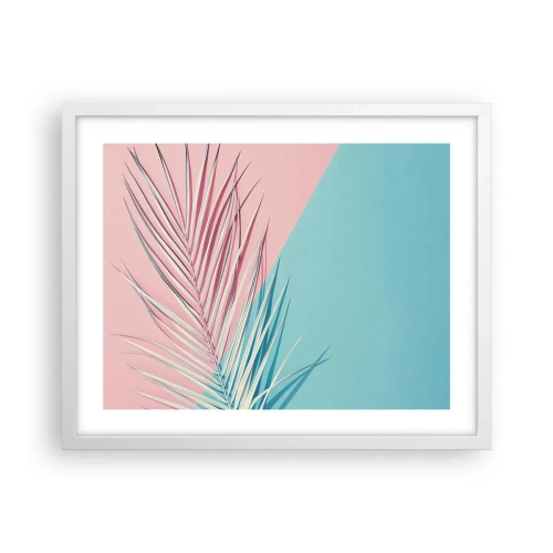 Plakat w białej ramie - Tropikalna impresja - 50x40 cm