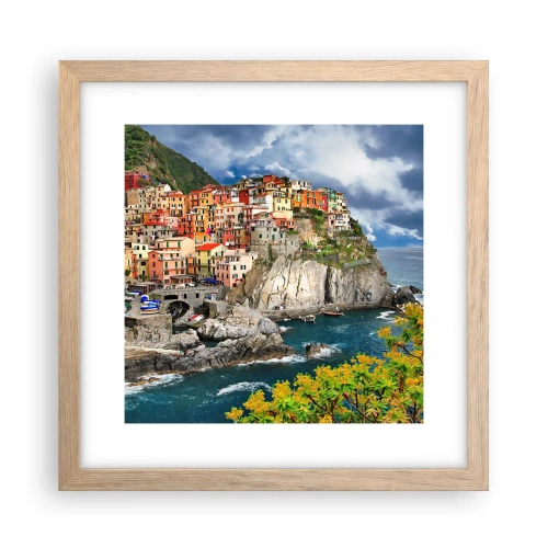 Plakat w ramie jasny dąb - Gromadka przytulona do skał - 30x30 cm