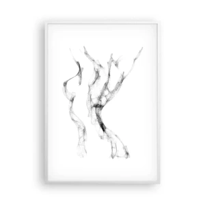 Plakat w białej ramie - Piękna i silna - 70x100 cm