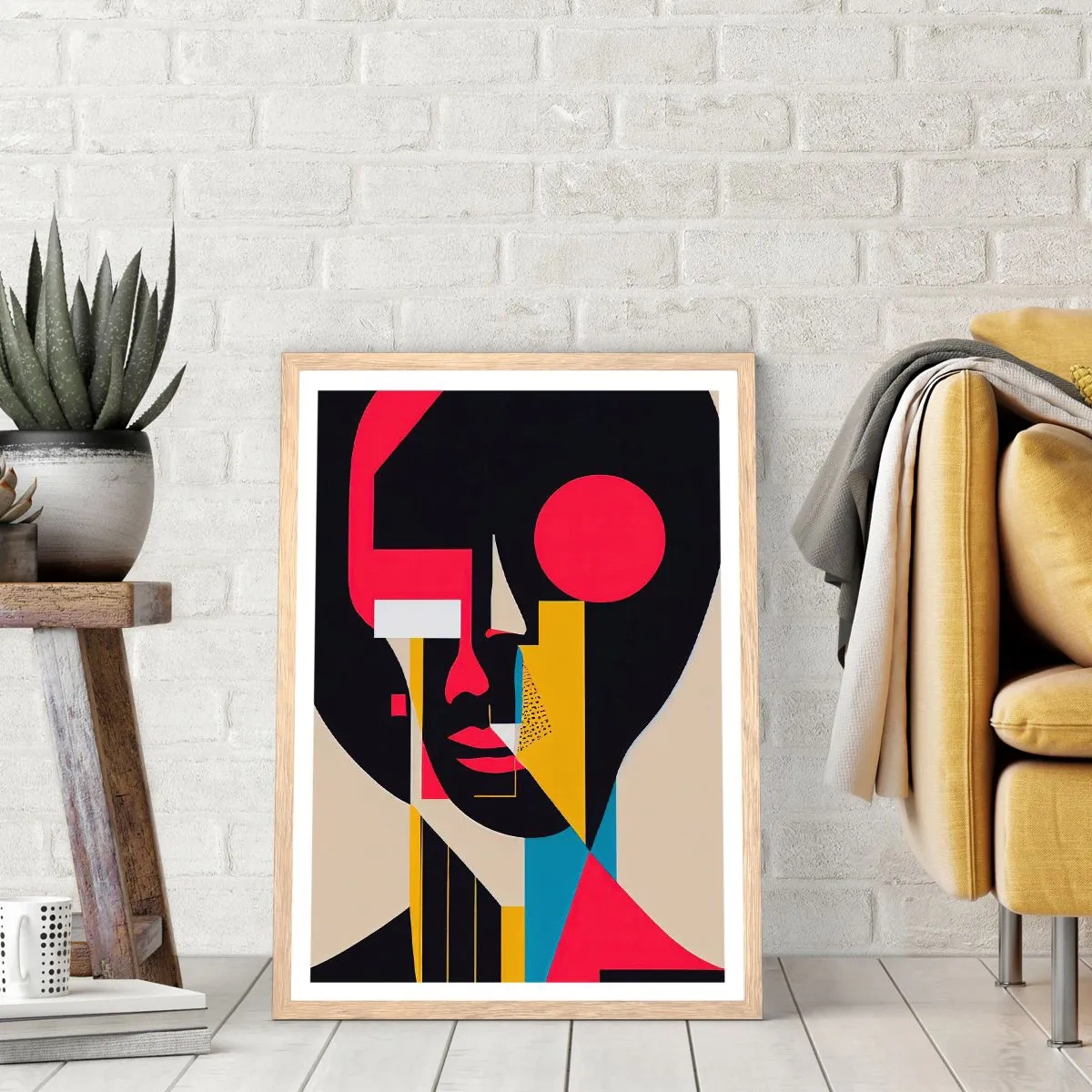 Plakat w ramie jasny dąb - Jej wewnętrzny świat - 61x91 cm