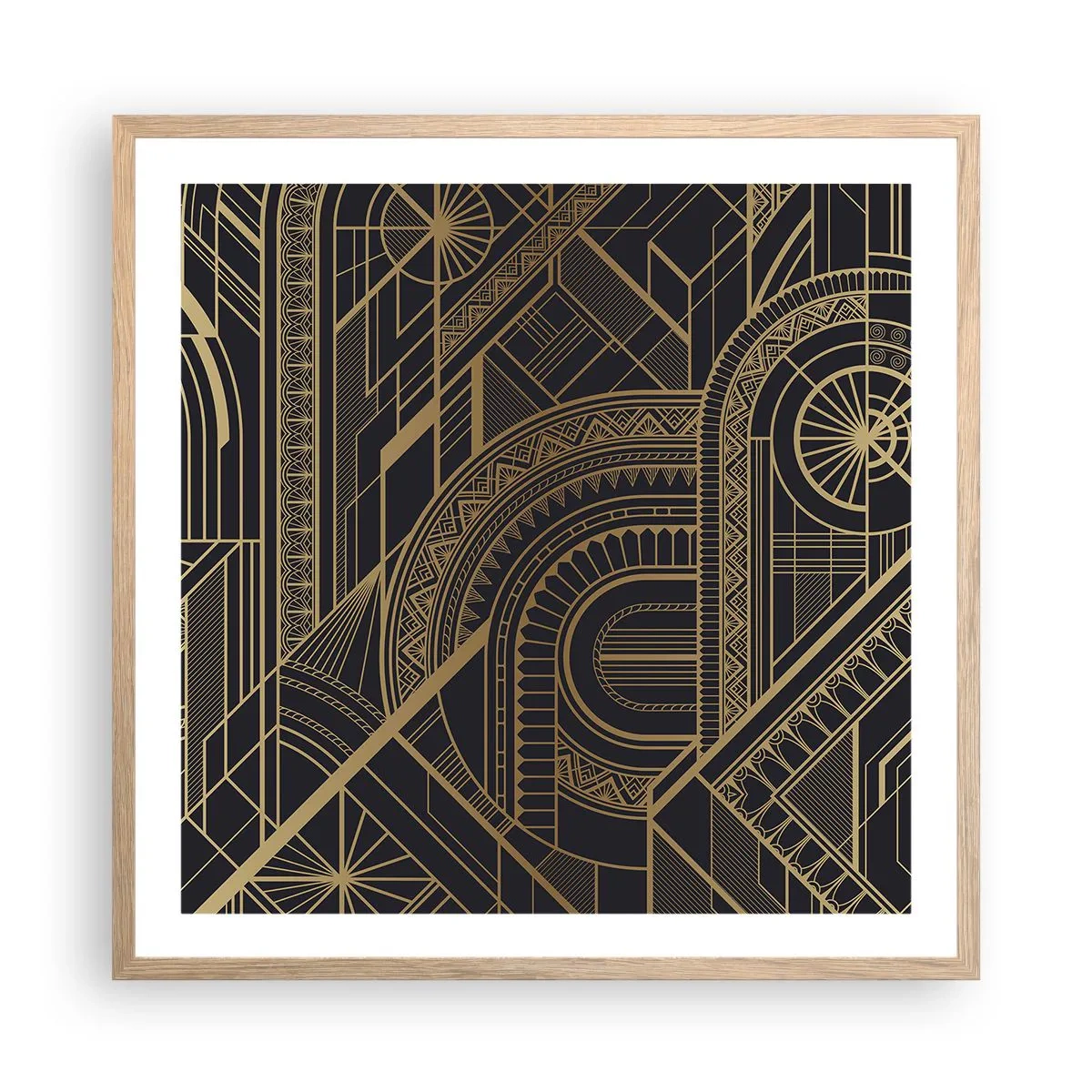 Plakat w ramie jasny dąb - Koncepty, idee, plany - 60x60 cm