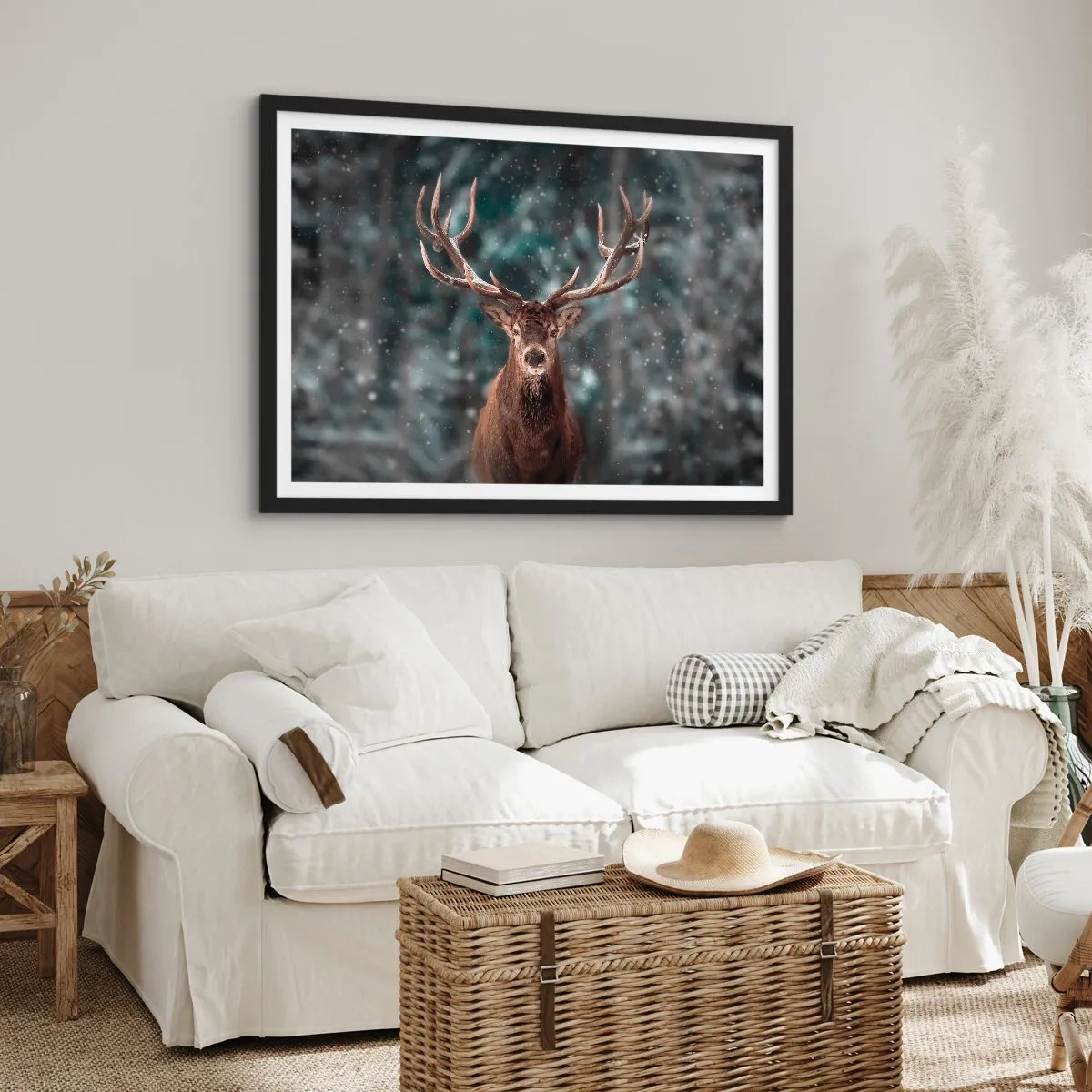 Plakat w czarnej ramie - Król lasu ukoronowany - 91x61 cm