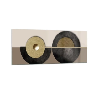 Obraz na szkle - Wariacje wokół koła - 100x40 cm
