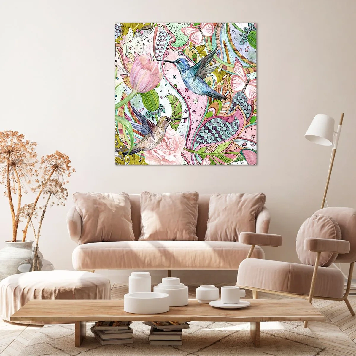 Obraz na płótnie - Wplątane w pnączach - 60x60 cm