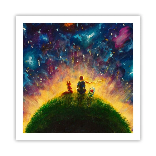 Plakat - Miłość i przyjaźń - cały świat - 60x60 cm