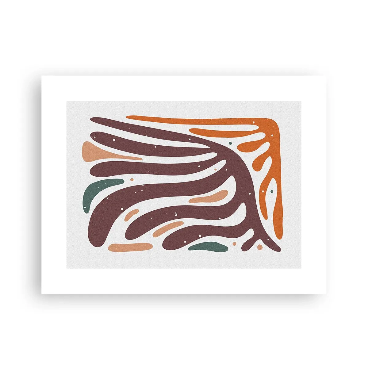 Plakat - Kompozycja organiczna promienista - 40x30 cm