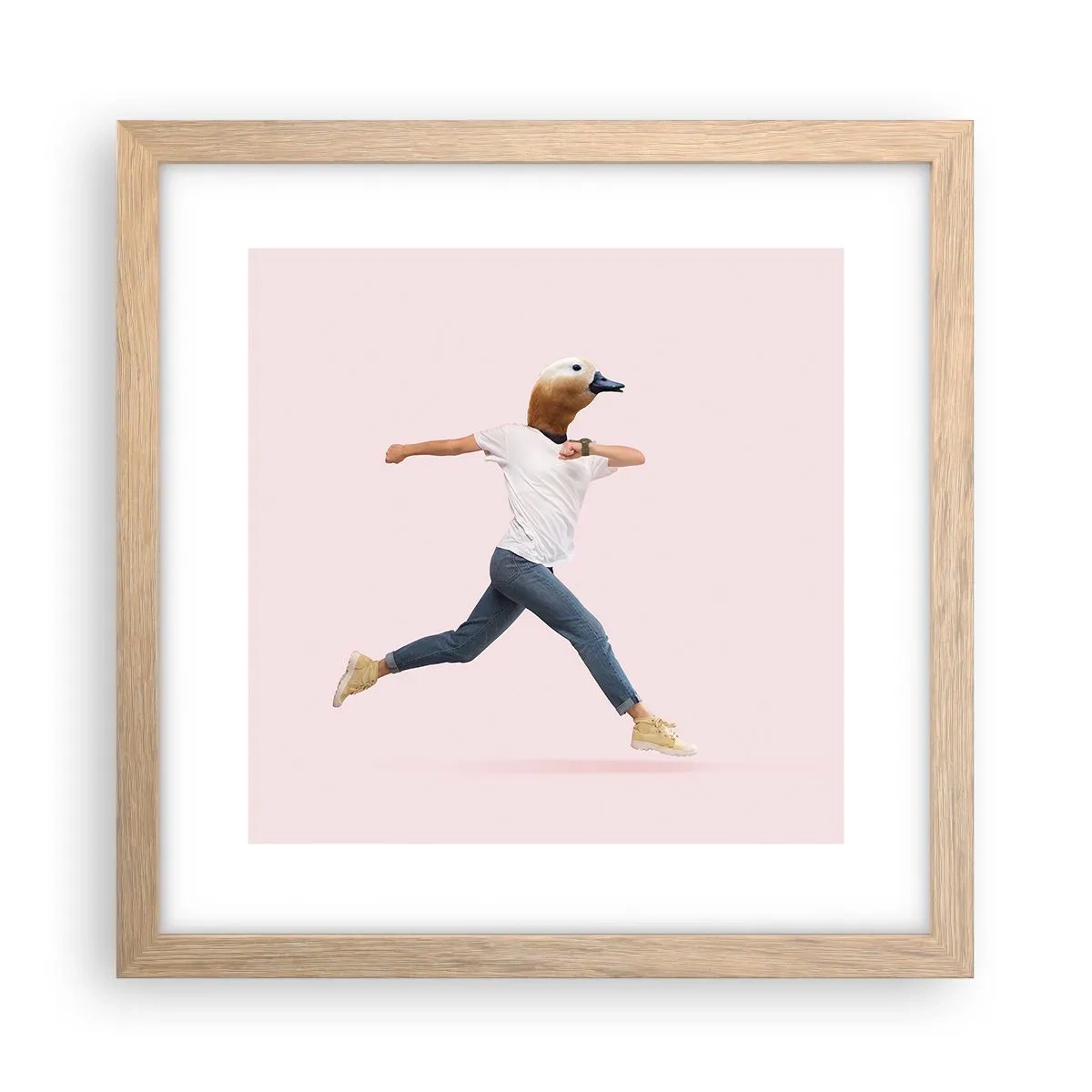Plakat w ramie jasny dąb - Szczypta absurdu - 30x30 cm