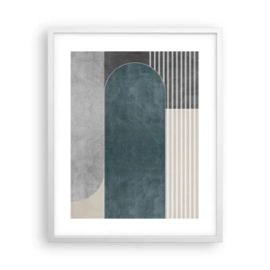 Plakat w białej ramie - Kompozycja na poziomie - 40x50 cm