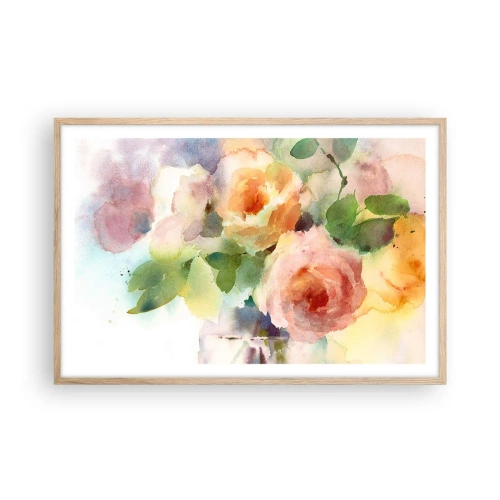 Plakat w ramie jasny dąb - Delikatne jak akwarela - 91x61 cm