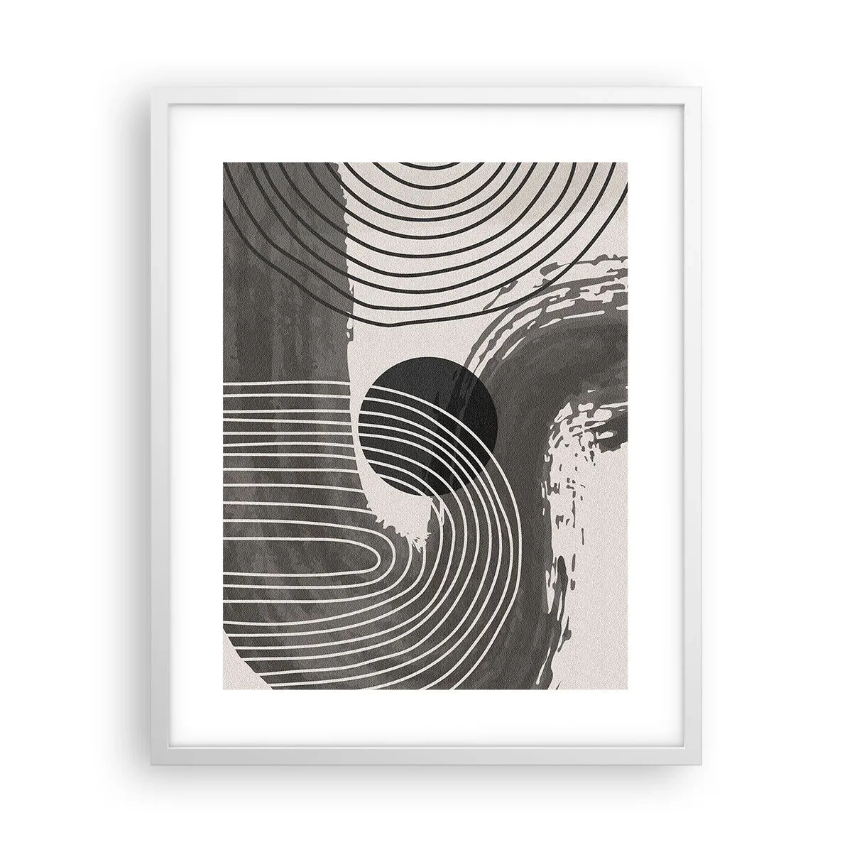 Plakat w białej ramie - Owal zwycięża - 40x50 cm
