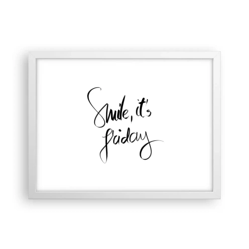 Plakat w białej ramie - Prawdziwa radość - 40x30 cm
