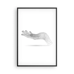Plakat w czarnej ramie - Sprężysta dłoń - 61x91 cm