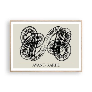 Plakat w ramie jasny dąb - Wyszło spontanicznie - 100x70 cm