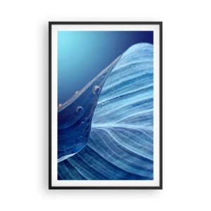 Plakat w czarnej ramie - Ukryte krople błękitu - 61x91 cm