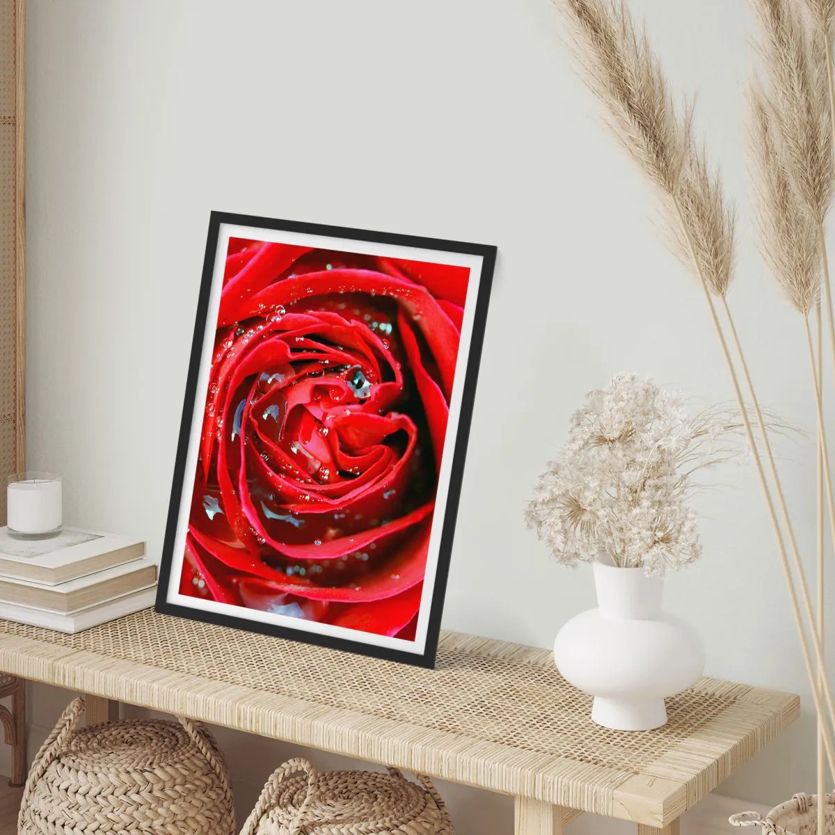 Plakat w czarnej ramie - W kroplach rosy - 40x50 cm