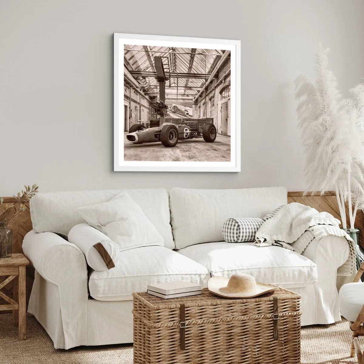 Plakat w białej ramie - Odpoczynek zwycięzcy - 60x60 cm