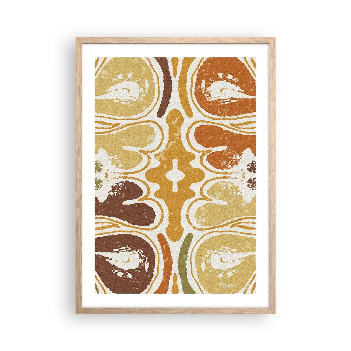 Plakat w ramie jasny dąb - Abstrakcja sentymentalna - 50x70 cm