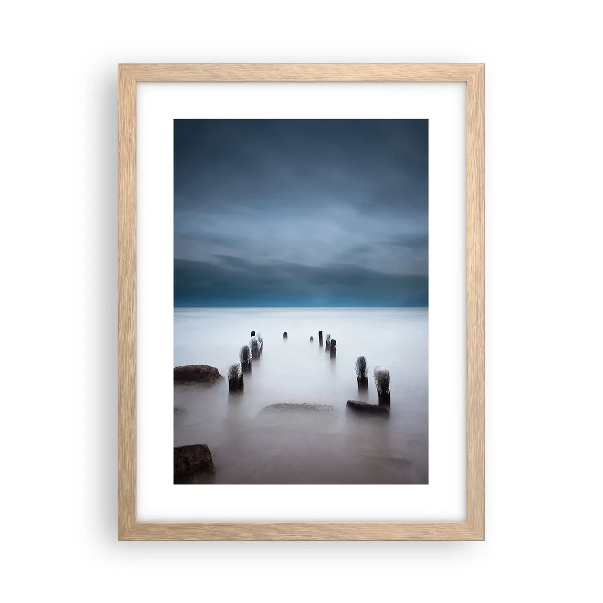 Plakat w ramie jasny dąb - Zamyślone jezioro - 30x40 cm