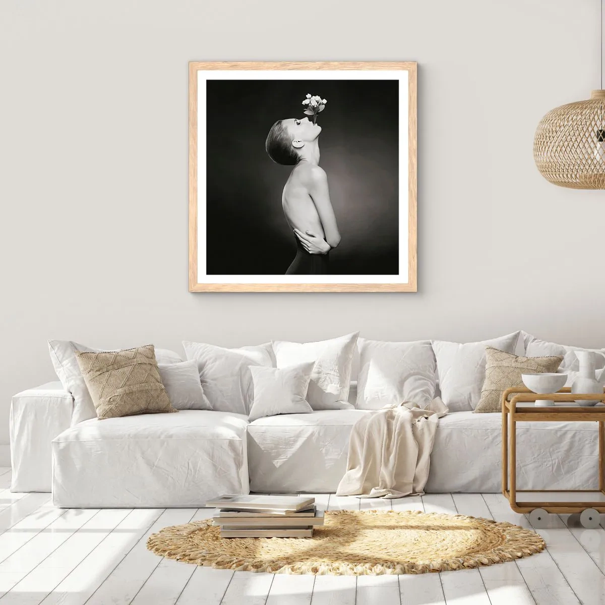 Plakat w ramie jasny dąb - Ekscentryczna elegancja - 40x40 cm