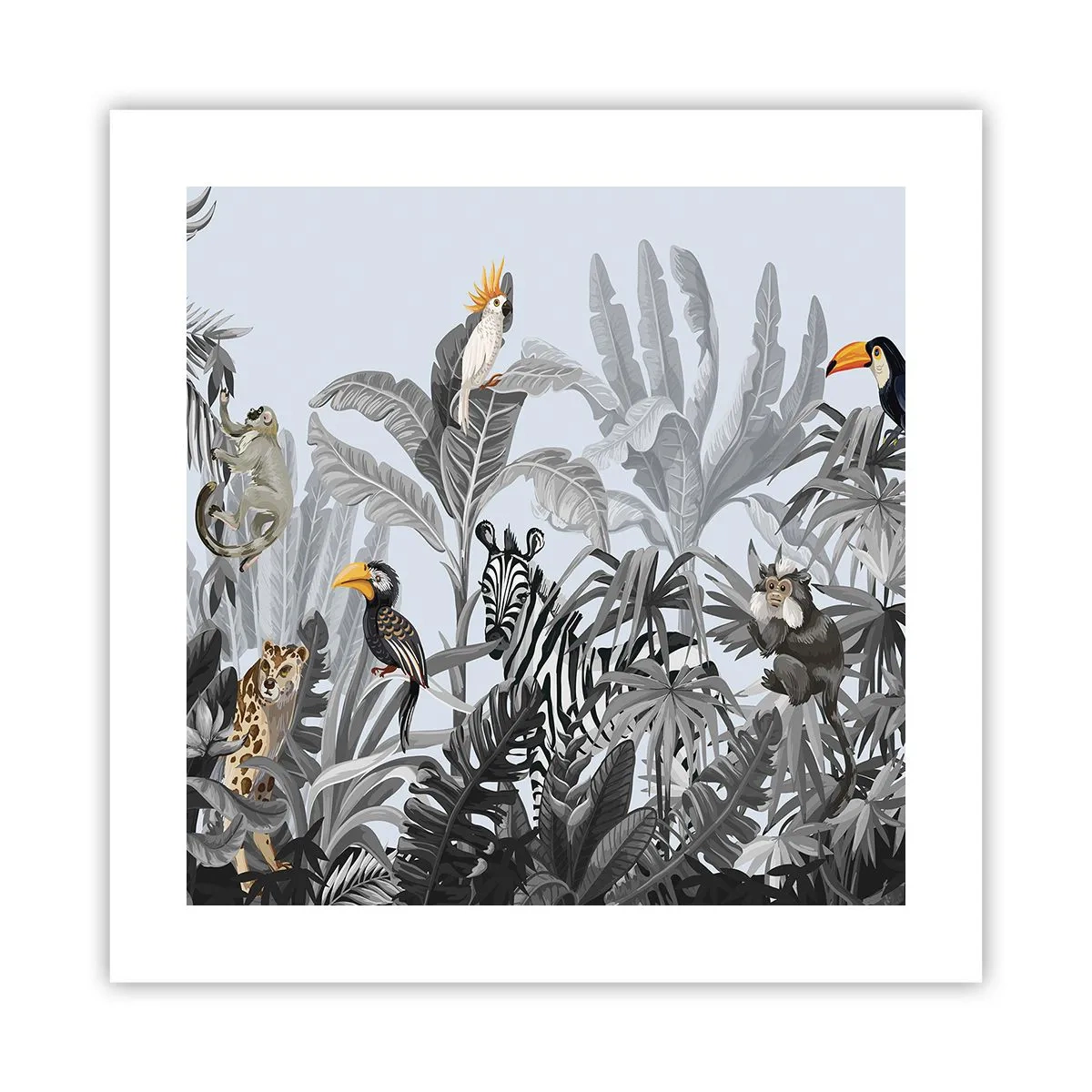 Plakat - Afrykańska bajka - 40x40 cm