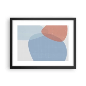 Plakat w czarnej ramie - Pastelowe związki - 40x30 cm