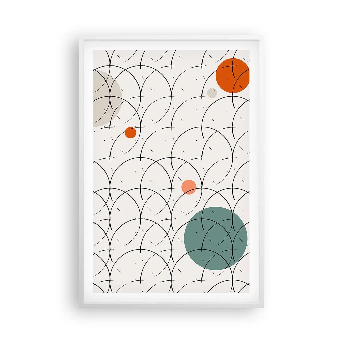 Plakat w białej ramie - W pop-artowym duchu - 61x91 cm