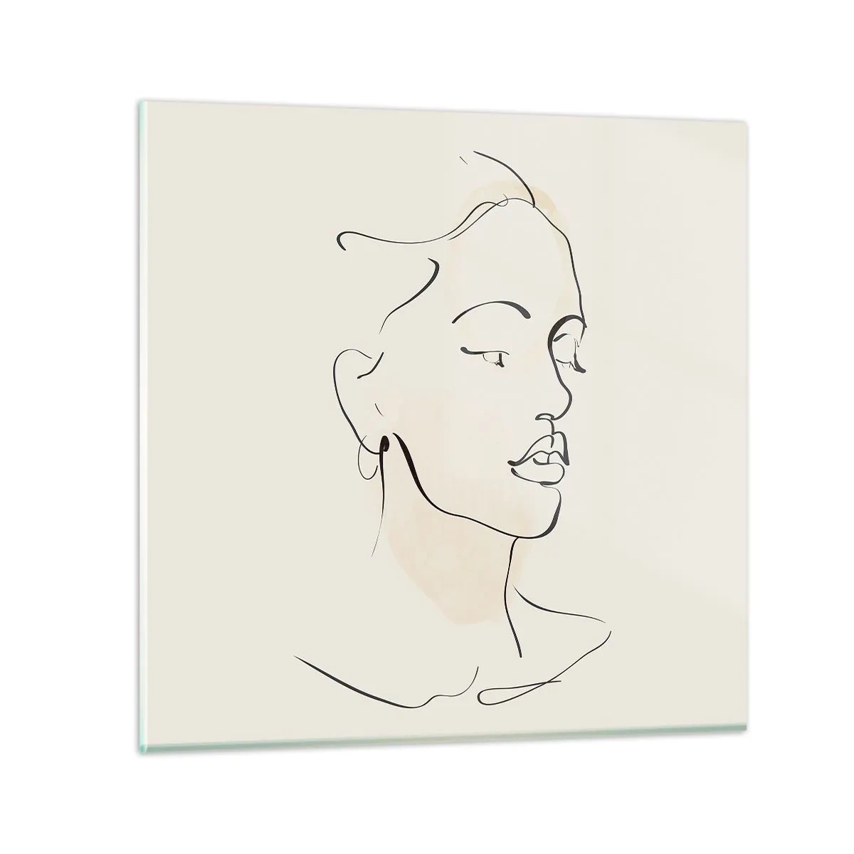 Obraz na szkle - Pewną kreską - 70x70 cm