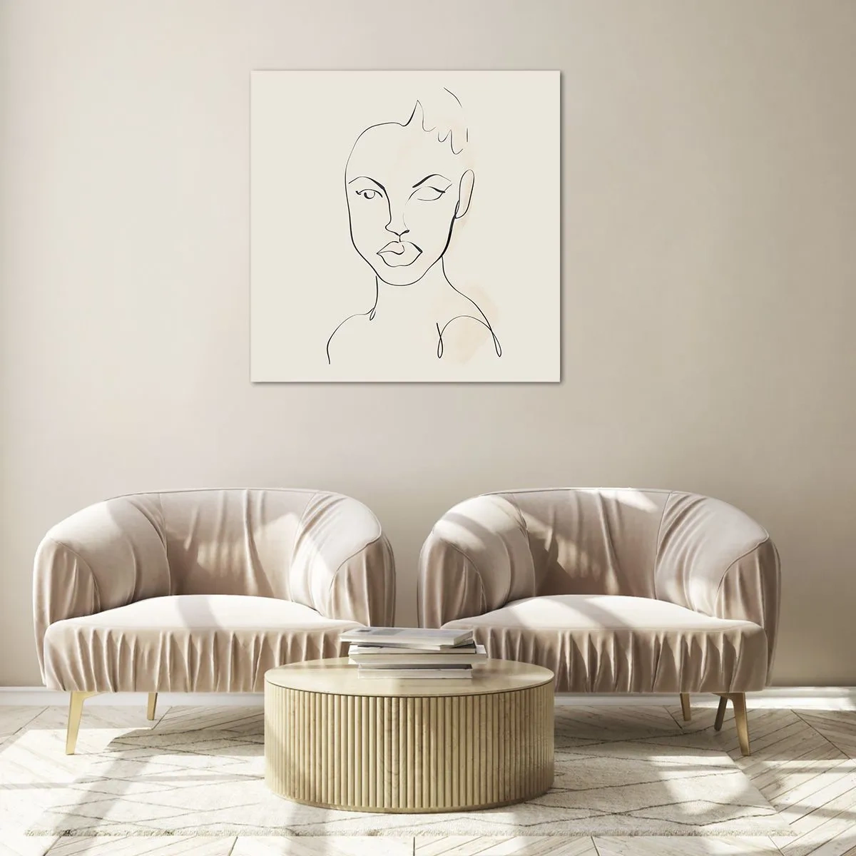 Obraz na szkle - Zarys zmysłowości - 30x30 cm