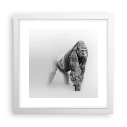 Plakat w białej ramie - Pewny swej siły - 30x30 cm