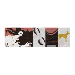 Fototapeta Próbka Premium Sand - Sen o złotym koniu - Kobieta, Portret, Minimalizm - 100x30 cm