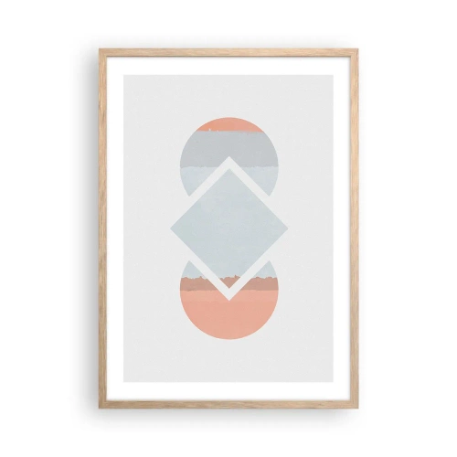 Plakat w ramie jasny dąb - Sytuacja jest jasna - 50x70 cm