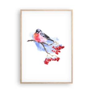 Plakat w ramie jasny dąb - Zima w kolorze - 70x100 cm