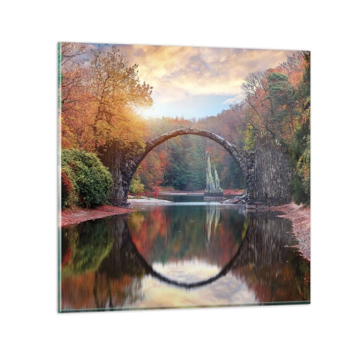 Obraz na szkle - Po drugiej stronie lustra - 40x40 cm