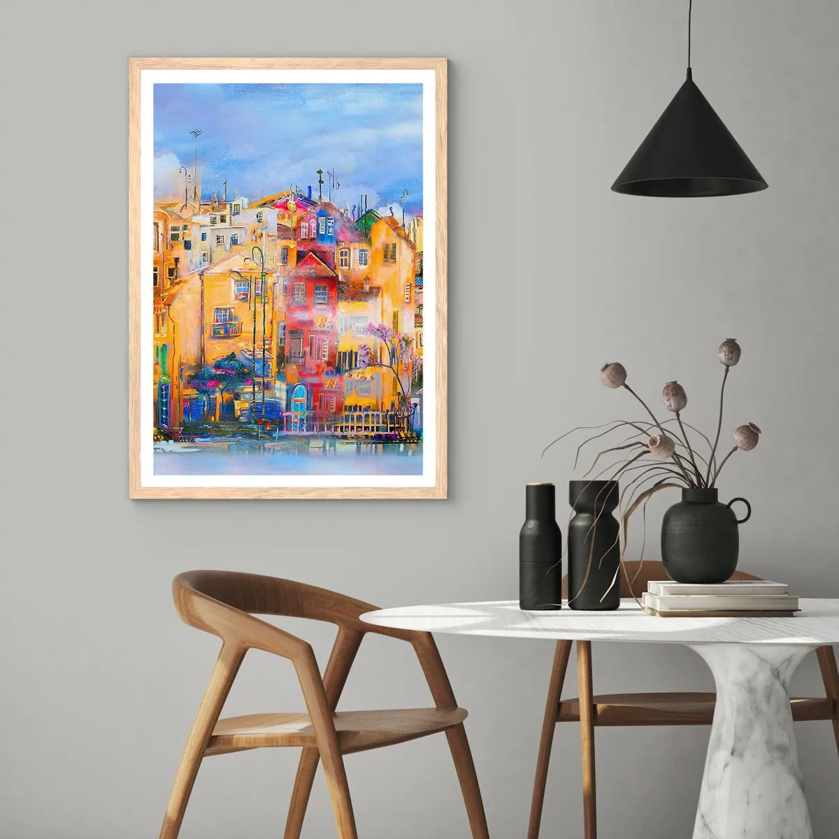 Plakat w ramie jasny dąb - Jesteśmy razem - 40x50 cm