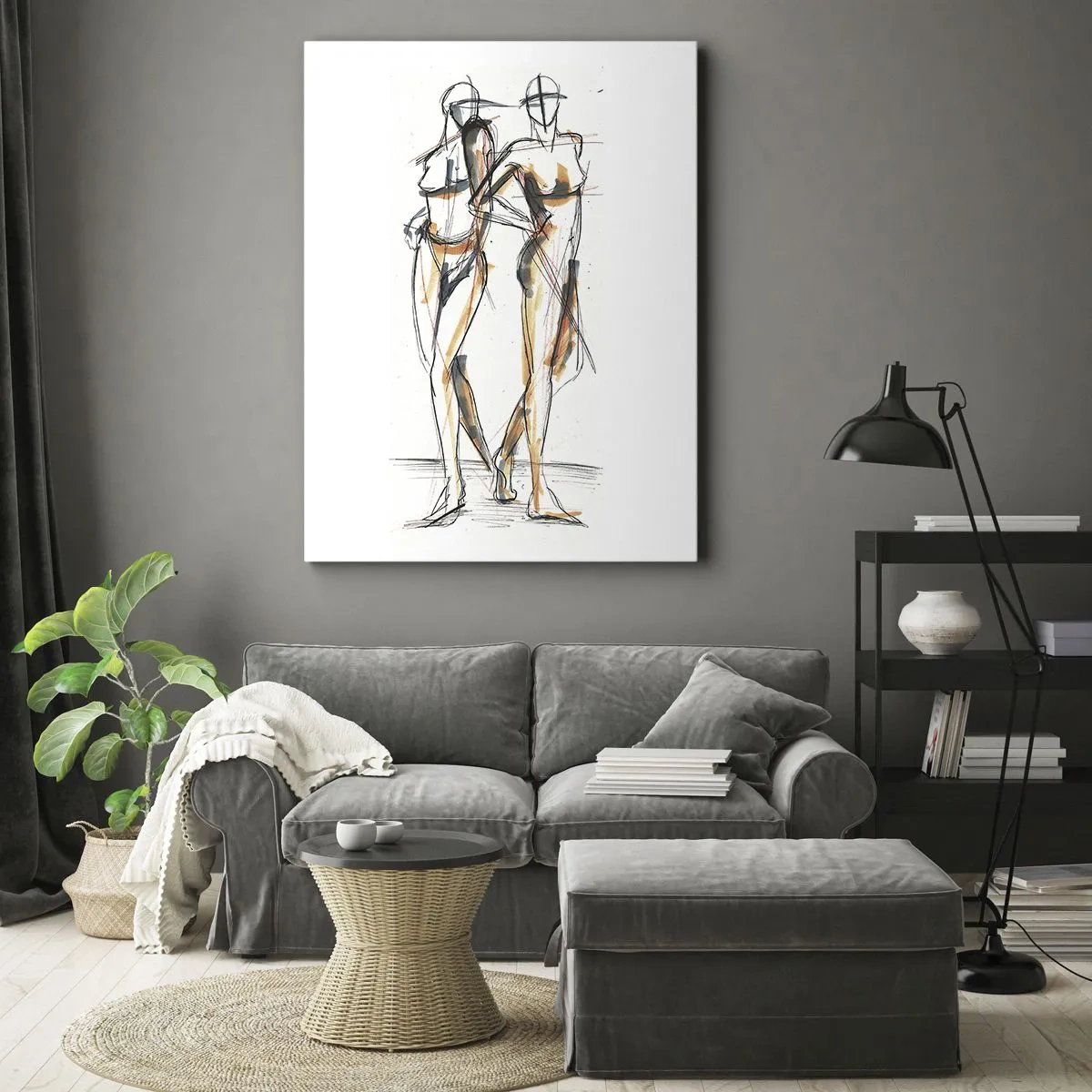 Obraz na płótnie - Studium wdzięku - 45x80 cm