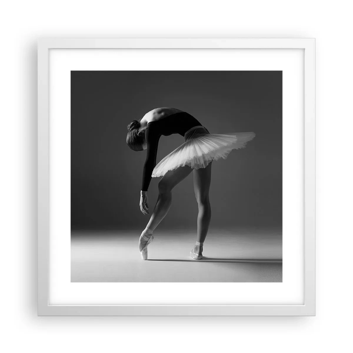 Plakat w białej ramie - Bella balerina - 40x40 cm