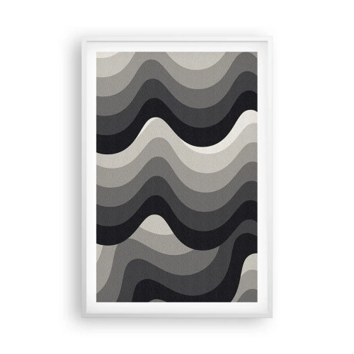 Plakat w białej ramie - Fala za falą - 61x91 cm