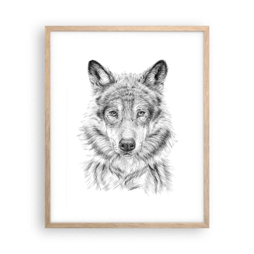 Plakat w ramie jasny dąb - Urodzony przywódca - 40x50 cm