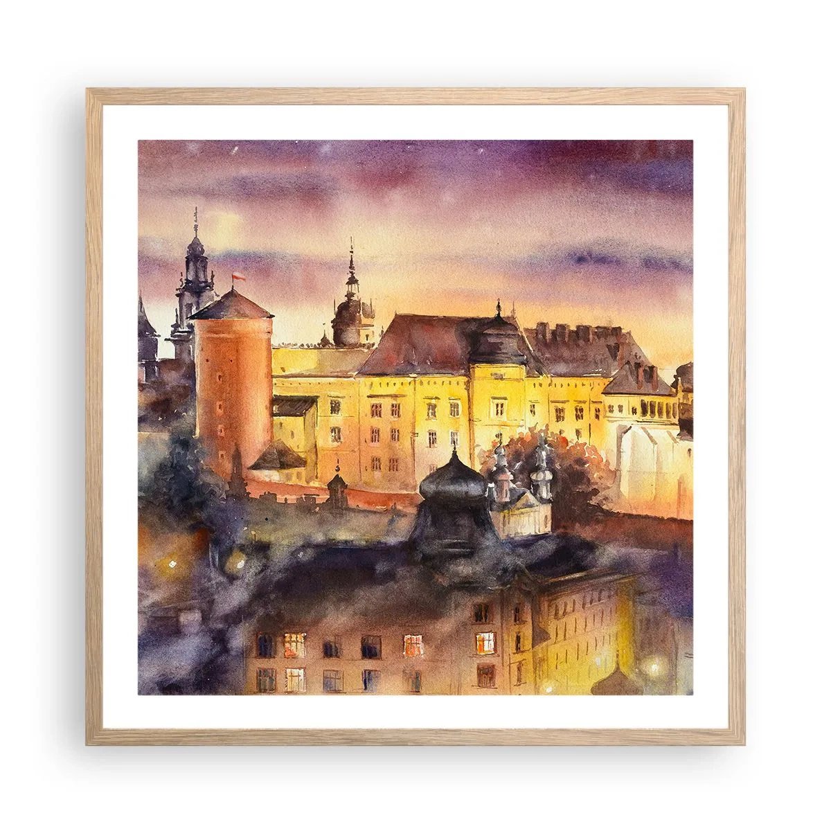 Plakat w ramie jasny dąb - Historia i baśń - 60x60 cm