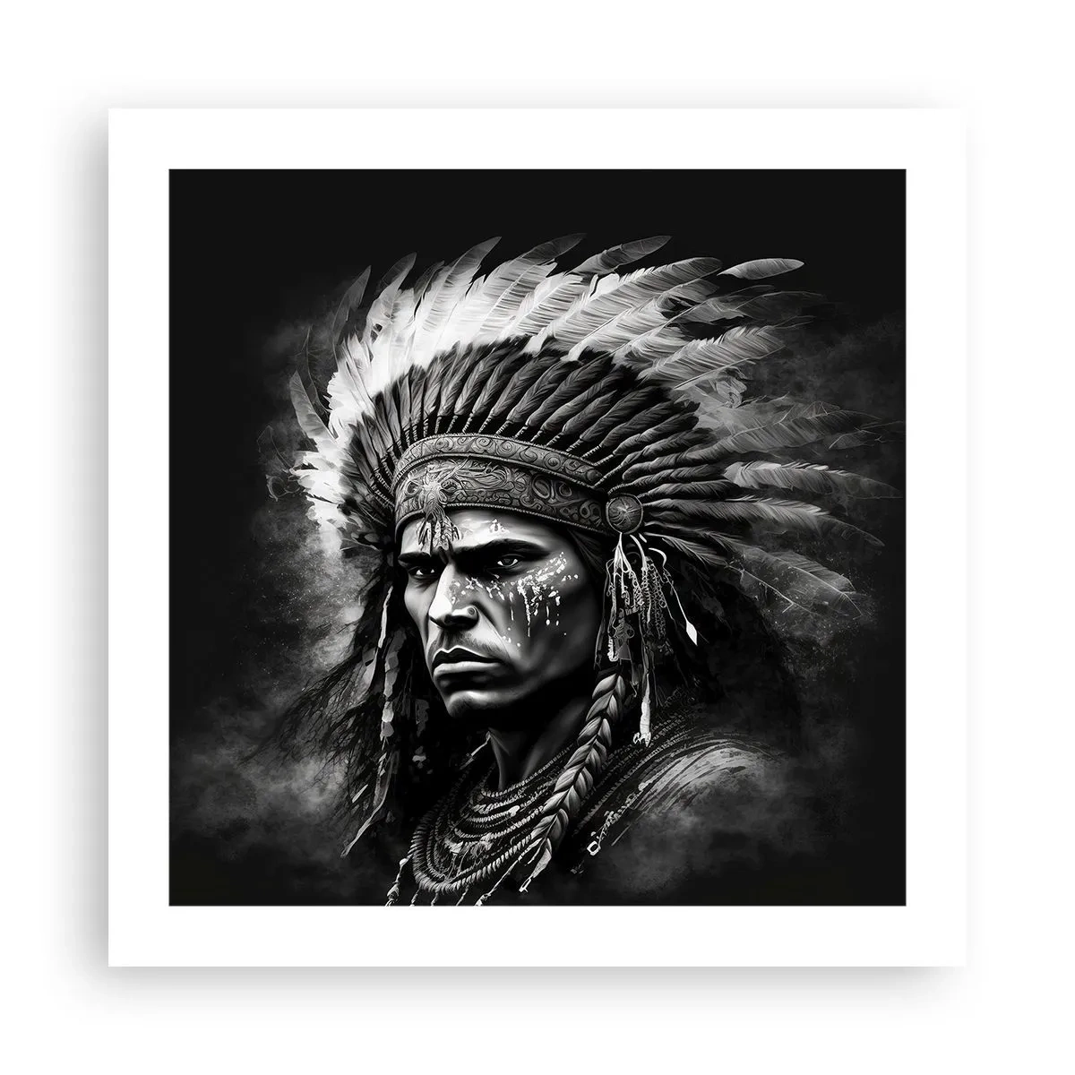 Plakat - Wódz i wojownik - 50x50 cm