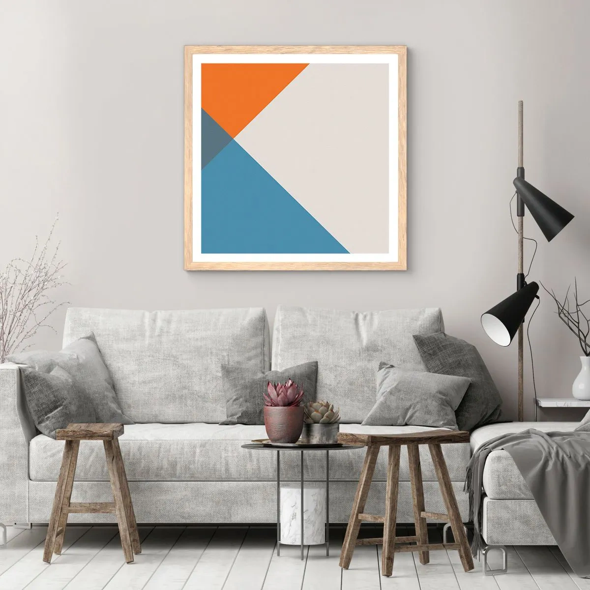 Plakat w ramie jasny dąb - Pod kątem… - 30x30 cm