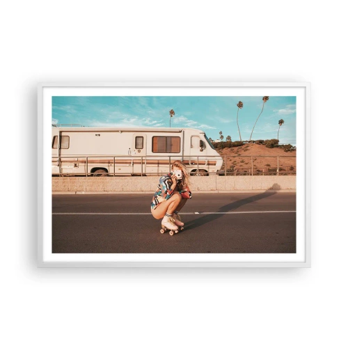 Plakat w białej ramie - Uśmiech, proszę! - 91x61 cm