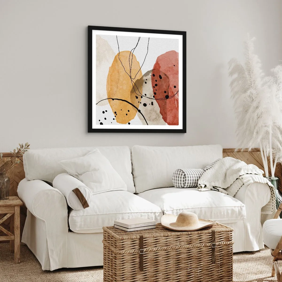 Plakat w czarnej ramie - Jak powietrze lekkie, przejrzyste - 30x30 cm