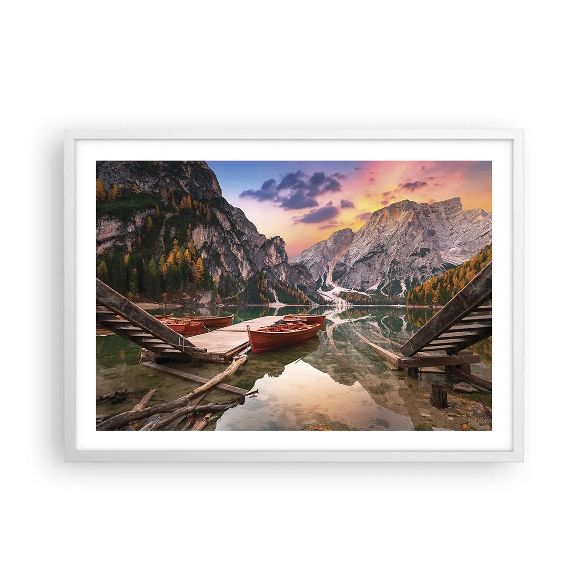 Plakat w białej ramie - Obietnica dnia - 70x50 cm