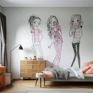 Fototapeta Premium Canvas - Będzie, będzie zabawa - Młodzież, Dziewczyna, Nastolatka - 450x315 cm